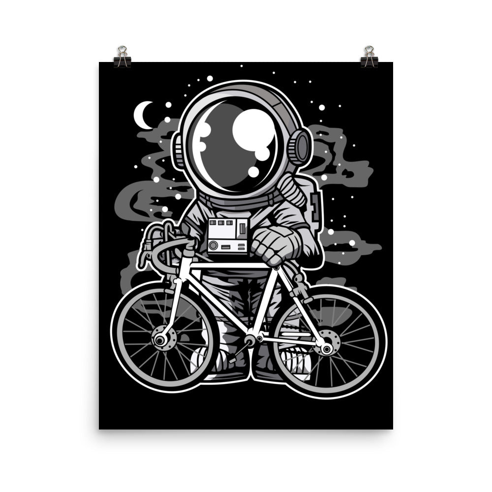 Astronaut Bicycle - Matte Poster - 16 x 20