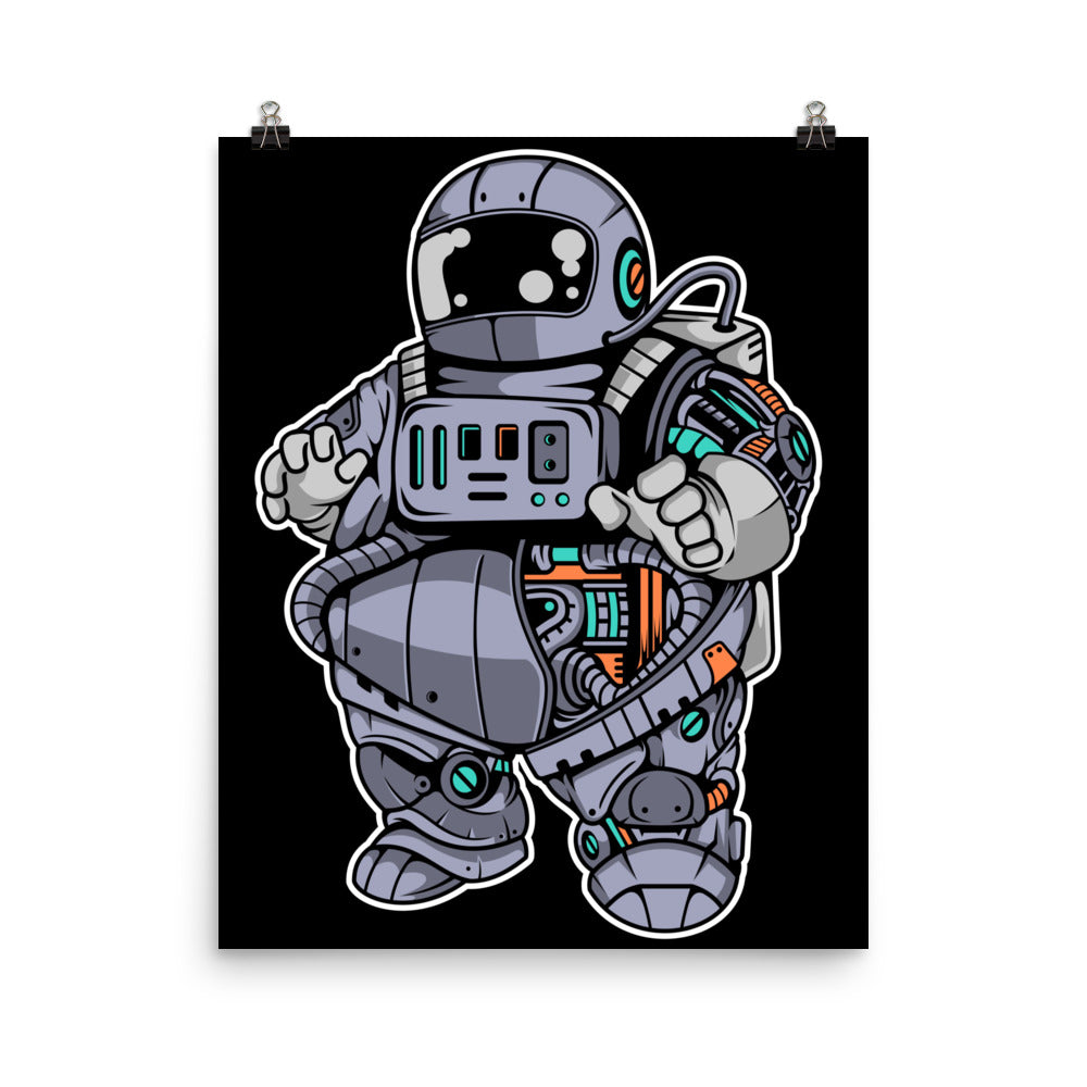 Astronaut Plump Robot - Matte Poster - 16 x 20