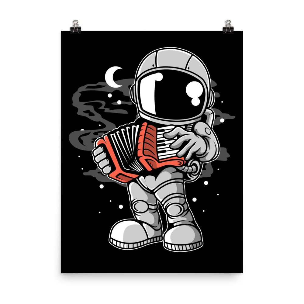 Astronaut Accordion - Matte Poster - 18 x 24