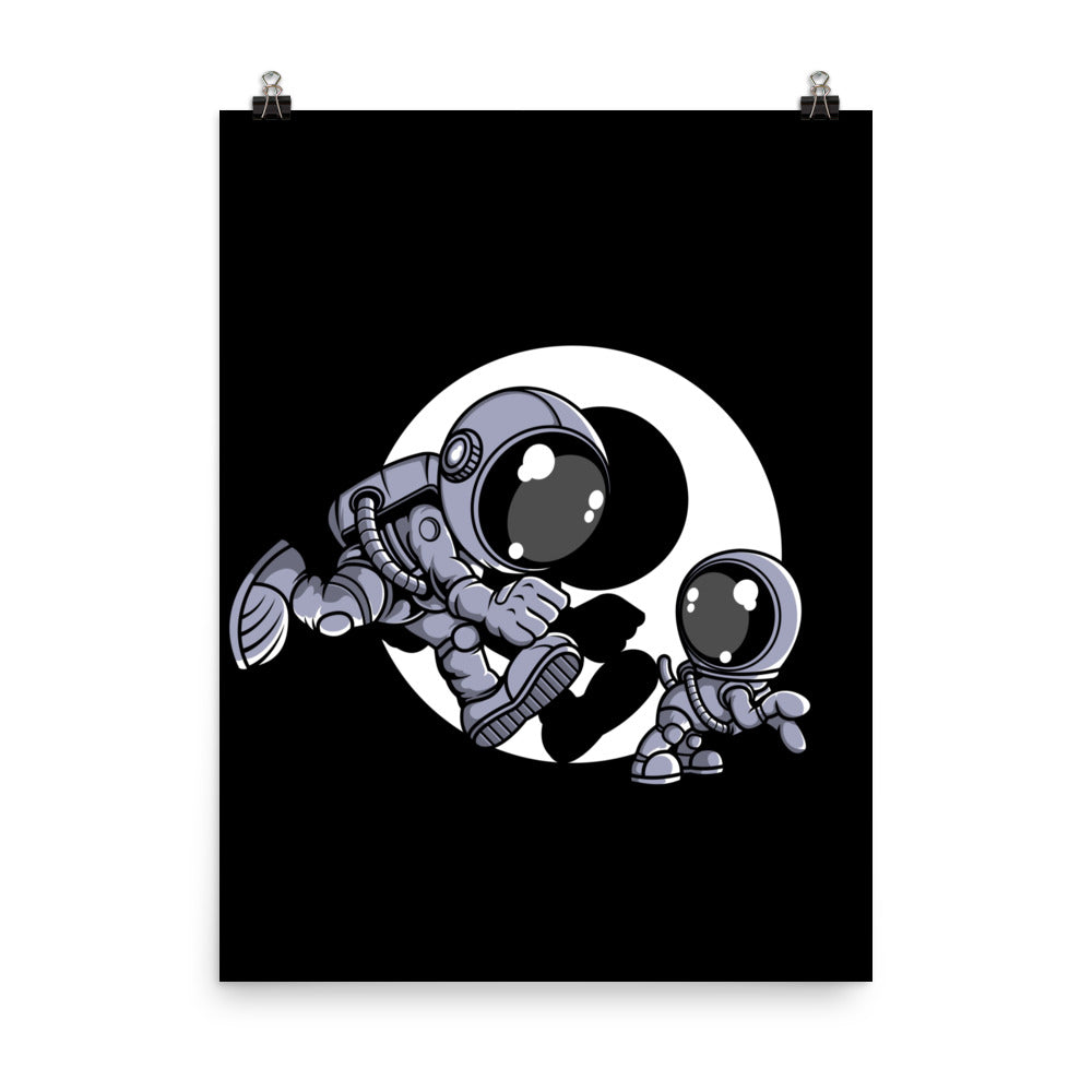 Astronaut and Little Dog - Matte Poster - 18 x 24