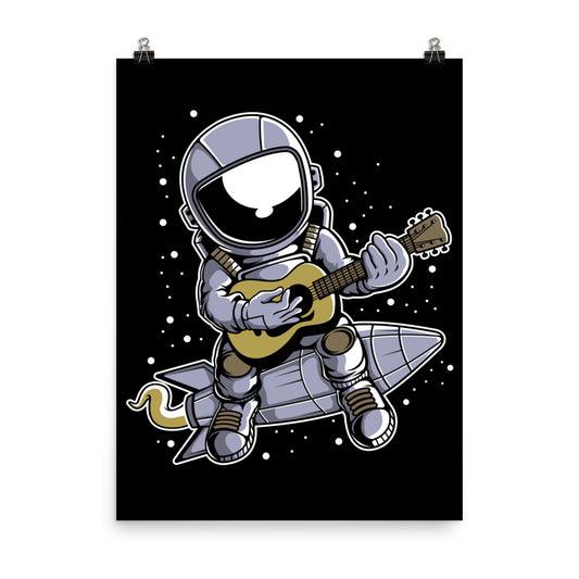 Astronaut Guitar - Matte Poster - 18 x 24