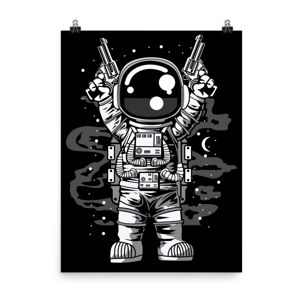 Astronaut Gun - Matte Poster - 18 x 24