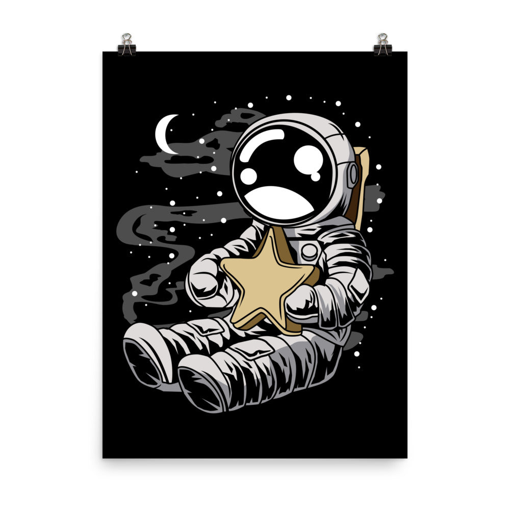 Astronaut Holding the Star - Matte Poster - 18 x 24