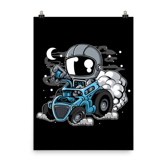 Astronaut Hotrod - Matte Poster - 18 x 24