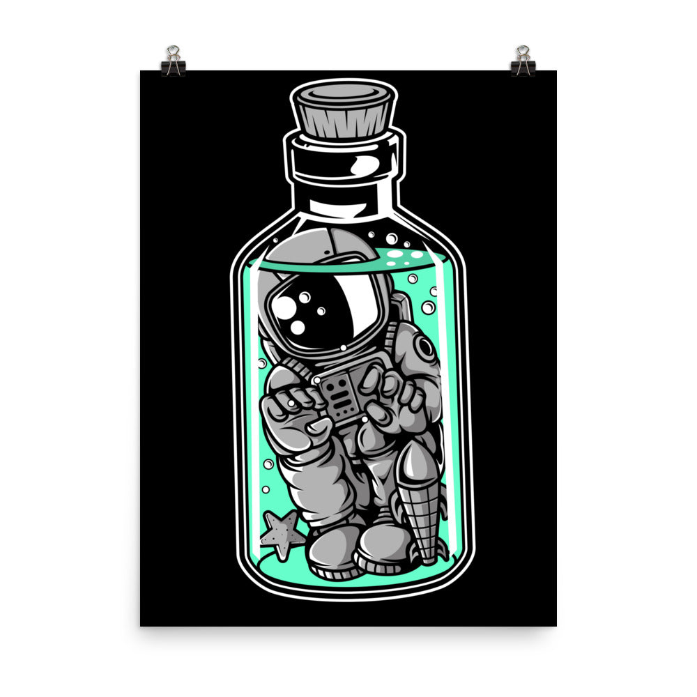 Astronaut In The Bottle - Matte Poster - 18 x 24