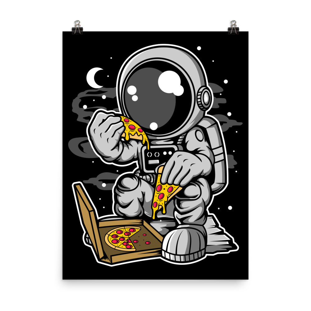 Astronaut Pizza - Matte Poster - 18 x 24
