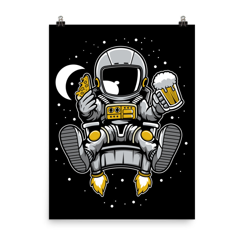 Astronaut Relax - Matte Poster - 18 x 24