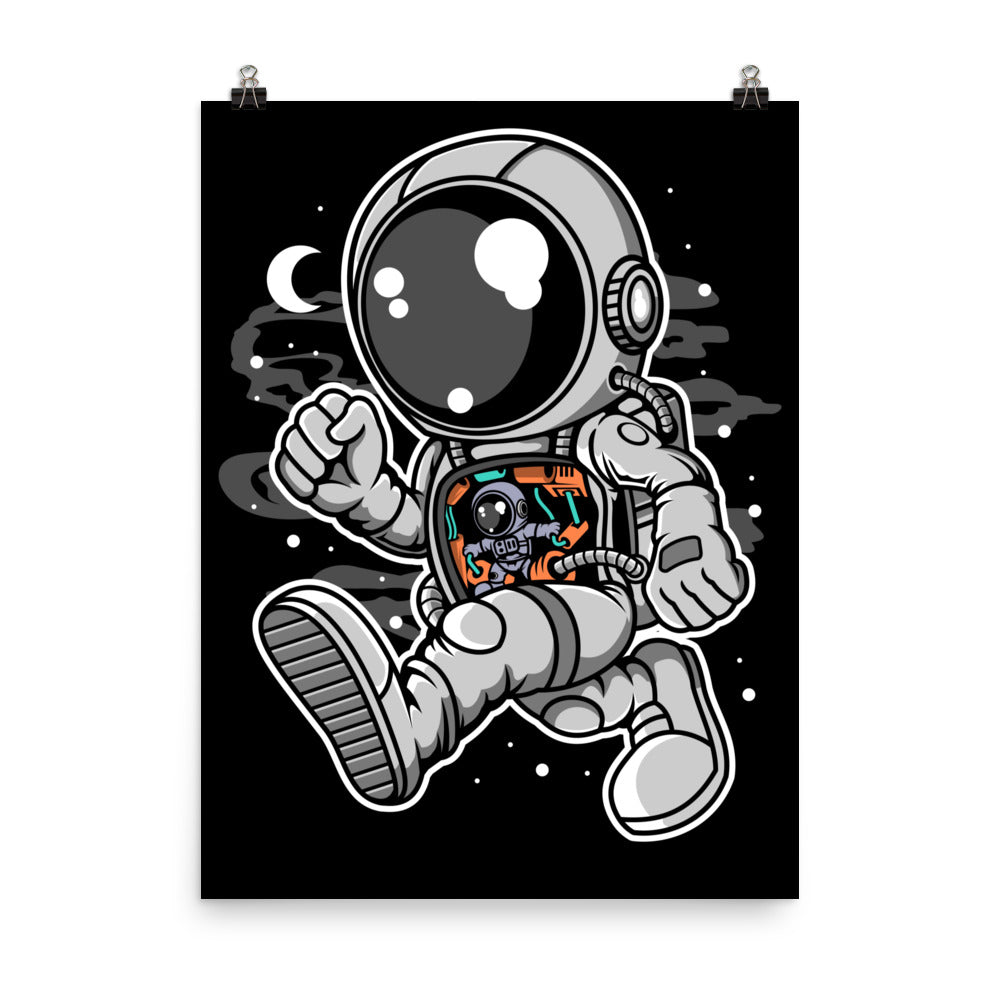 Astronaut Robotic Machine - Matte Poster - 18 x 24