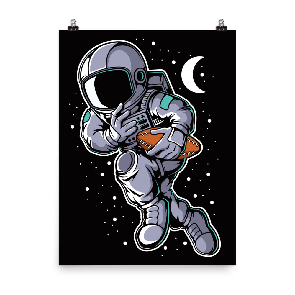 Astronaut Rugby - Matte Poster - 18 x 24