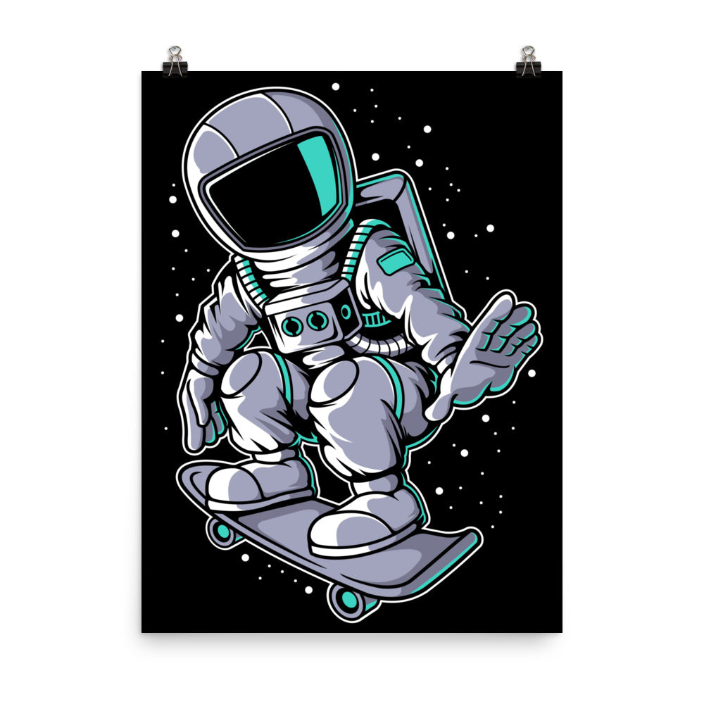 Astronaut Skater - Matte Poster - 18 x 24