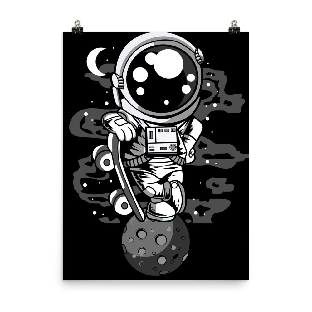 Astronaut Skater Boy - Matte Poster - 18 x 24