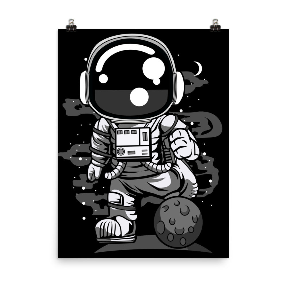 Astronaut Soccer - Matte Poster - 18 x 24