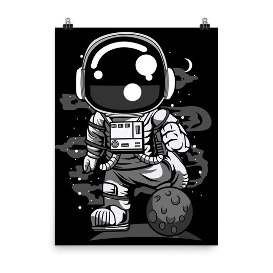 Astronaut Soccer - Matte Poster - 18 x 24