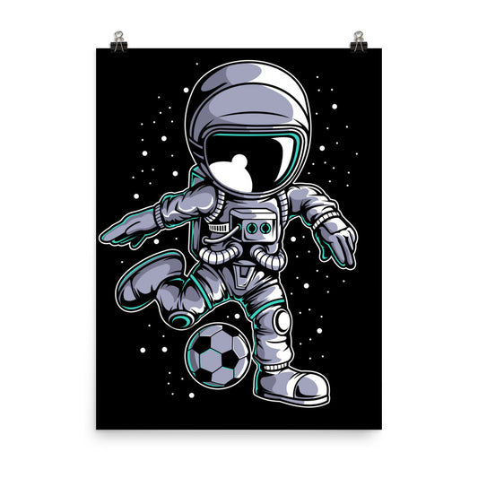 Astronaut Soccer 2 - Matte Poster - 18 x 24