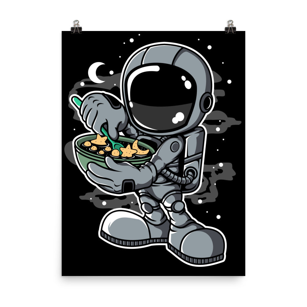 Astronaut Star Flakes - Matte Poster - 18 x 24