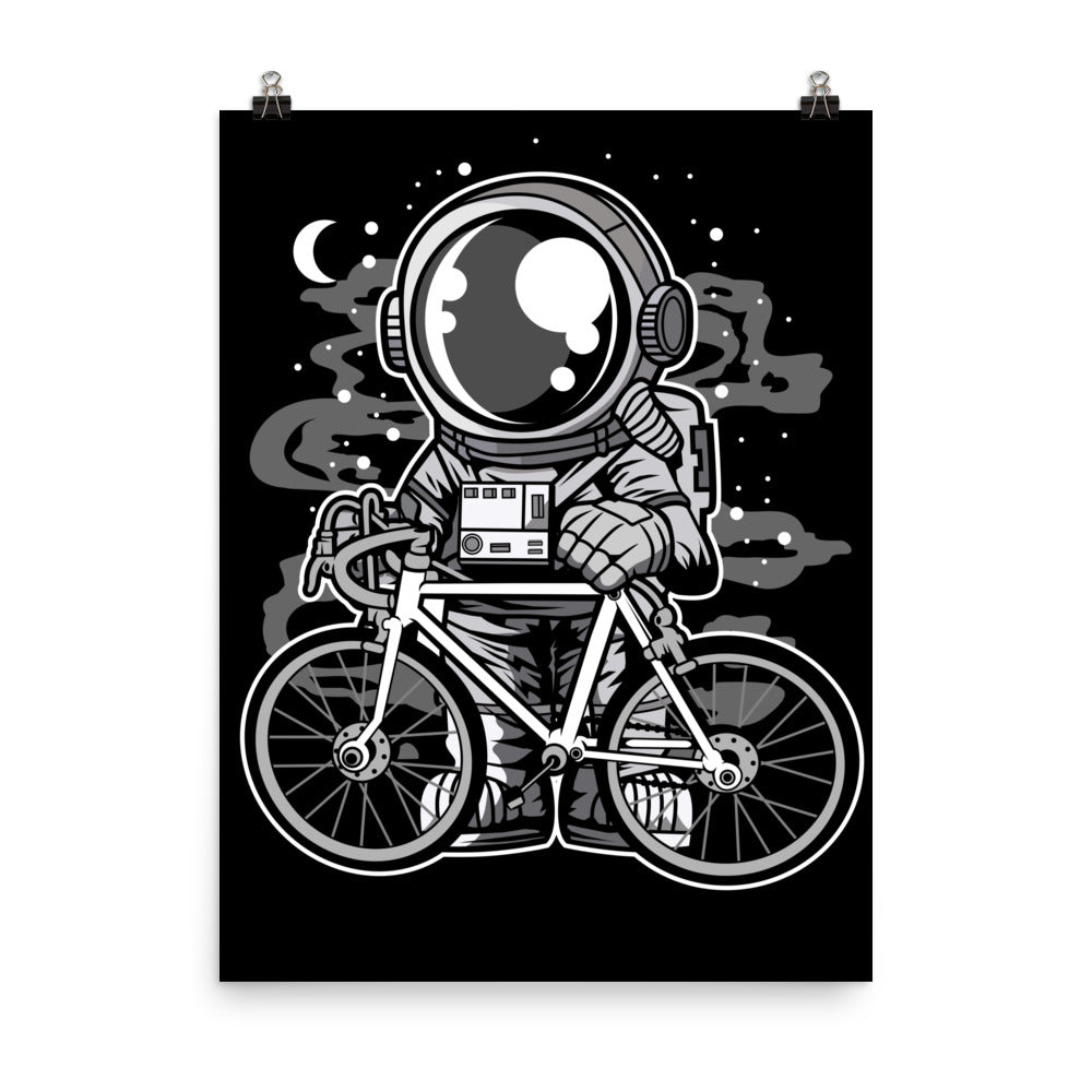 Astronaut Bicycle - Matte Poster - 18 x 24