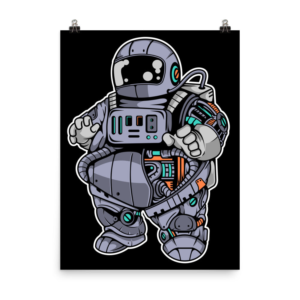 Astronaut Plump Robot - Matte Poster - 18 x 24