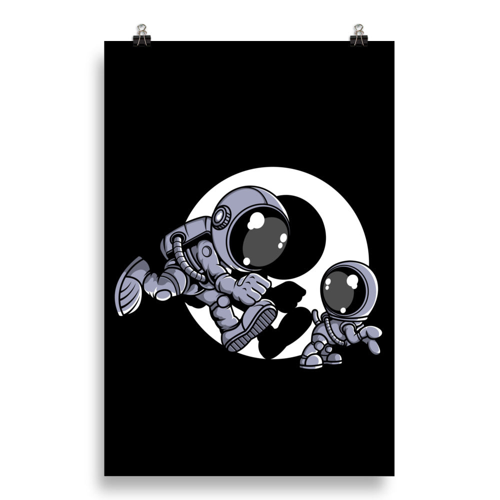 Astronaut and Little Dog - Matte Poster - 20 x 30