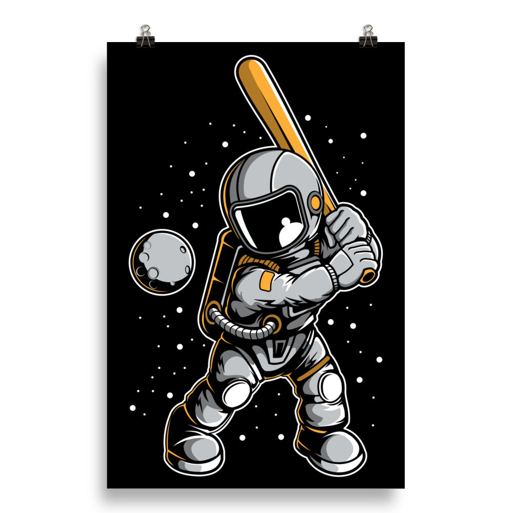 Astronaut Baseball - Matte Poster - 20 x 30