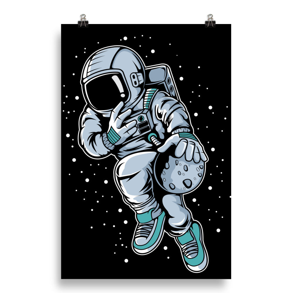 Astronaut Basketball 2 - Matte Poster - 20 x 30