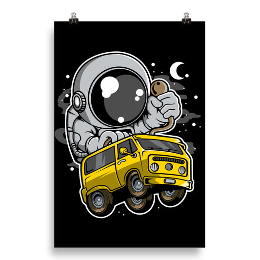 Astronaut Car Racer - Matte Poster - 20 x 30