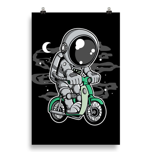 Astronaut Classic Motorbike - Matte Poster - 20 x 30