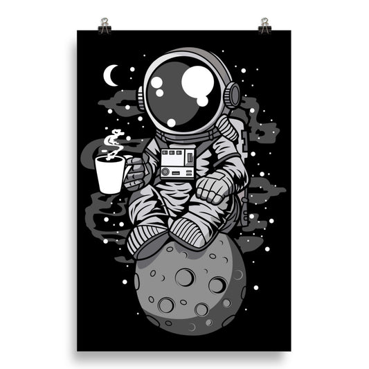 Astronaut Coffee - Matte Poster -  20 x 30