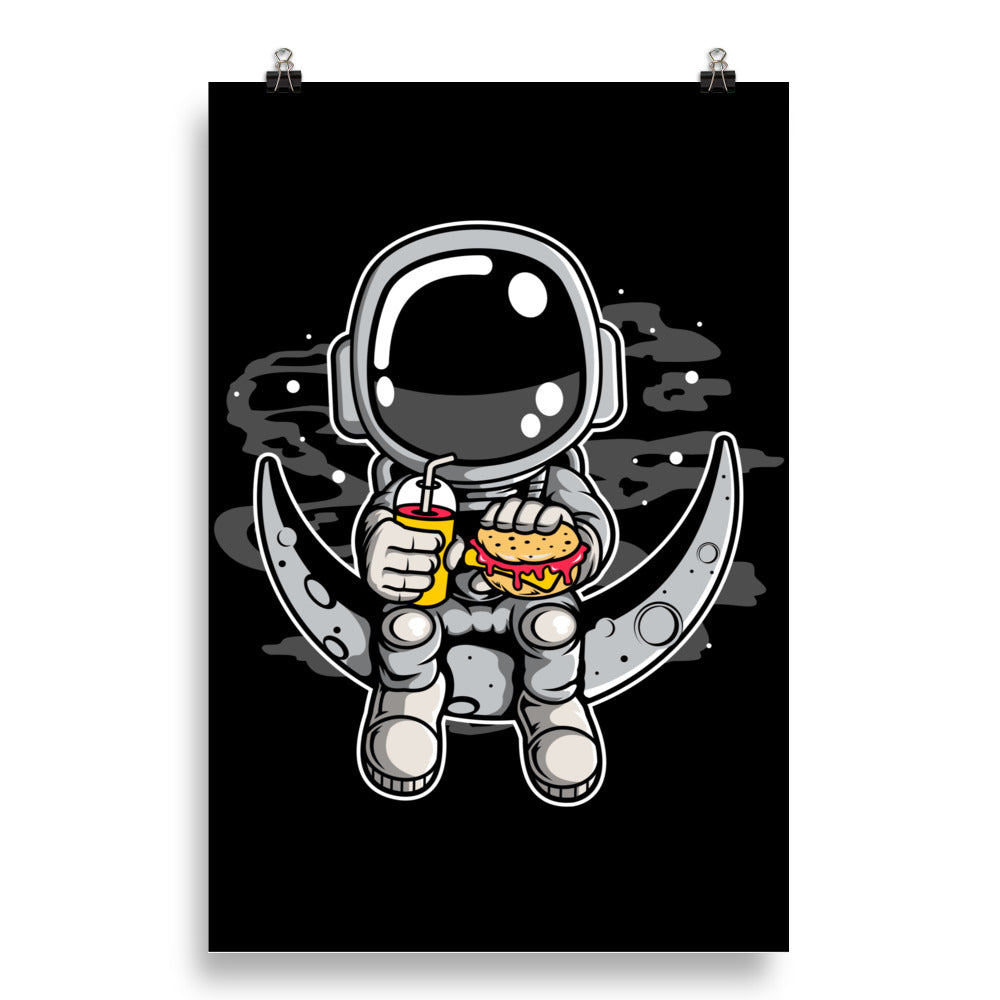 Astronaut Crescent - Matte Poster - 20 x 30