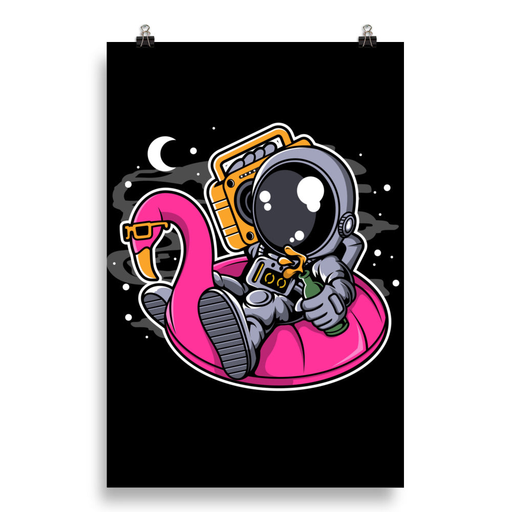 Astronaut Floaties Balloon - Matte Poster - 20 x 30