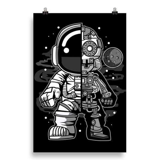 Astronaut Half Robot - Matte Poster - 20 x 30