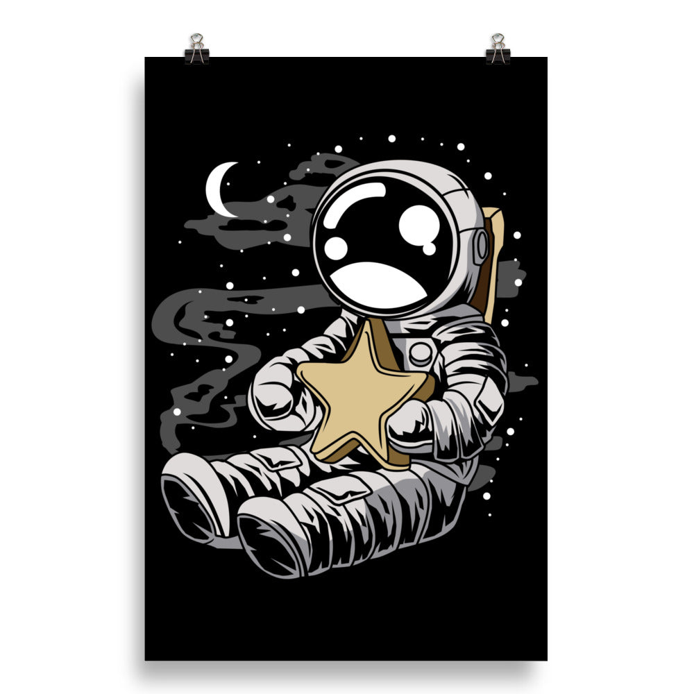 Astronaut Holding the Star - Matte Poster - 20 x 30