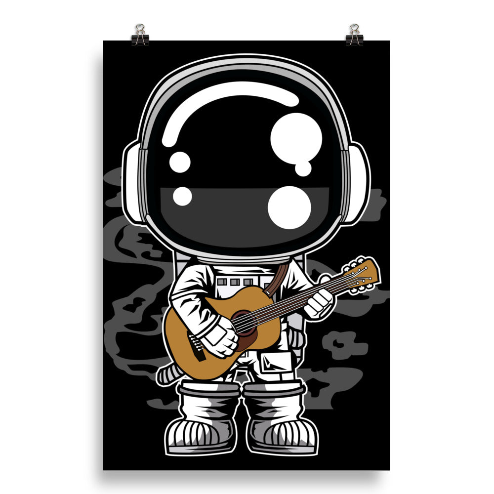 Astronaut Acoustic Guitar - Matte Poster - 20 x 30