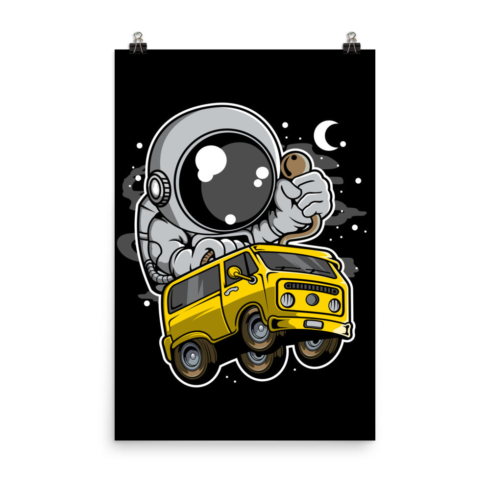 Astronaut Car Racer - Matte Poster - 24 x 36