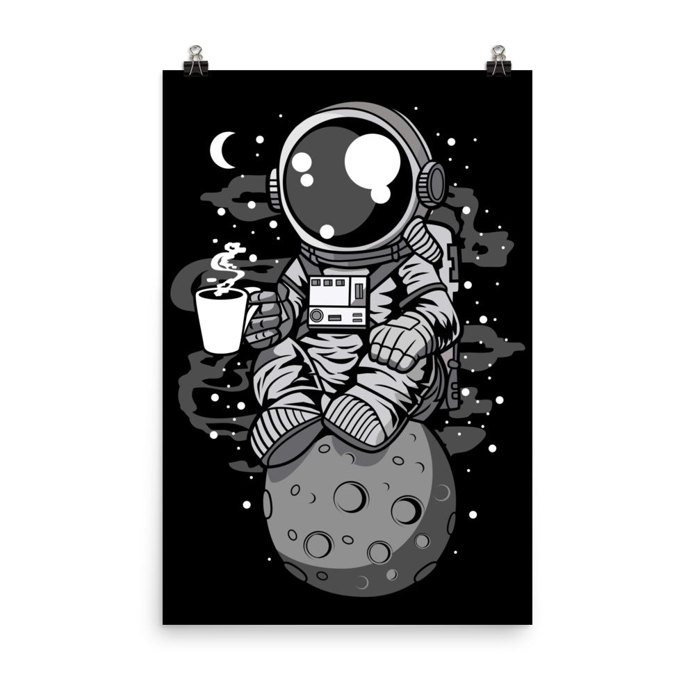 Astronaut Coffee - Matte Poster - 24 x 36