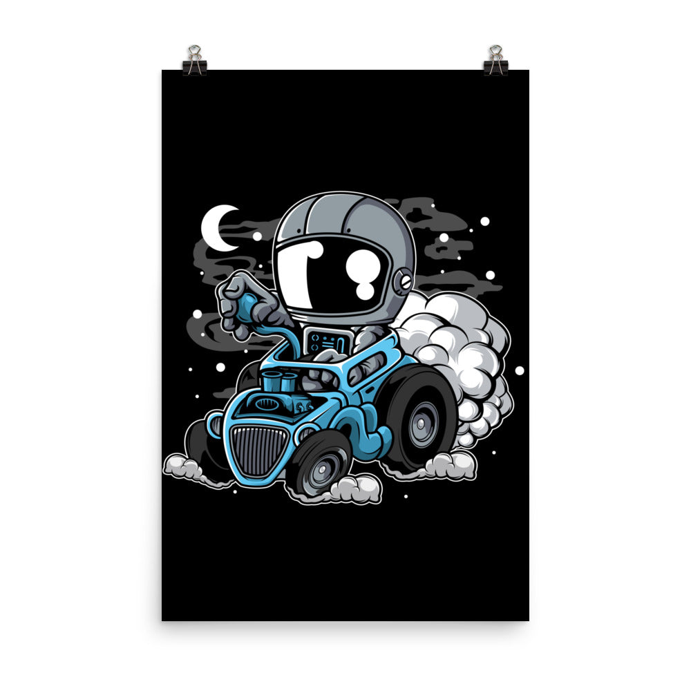 Astronaut Hotrod - Matte Poster - 24 x 36