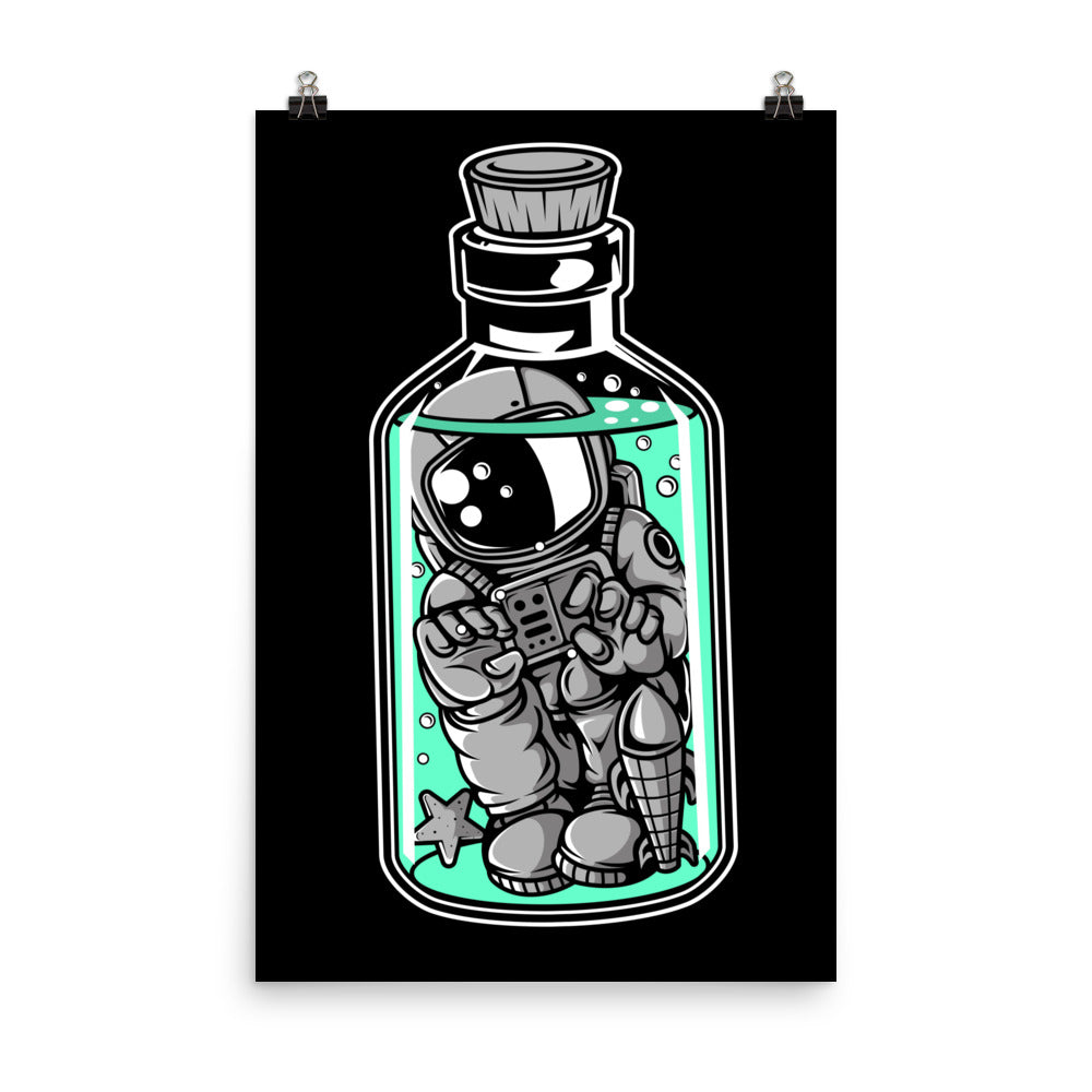 Astronaut In The Bottle - Matte Poster - 24 x 36