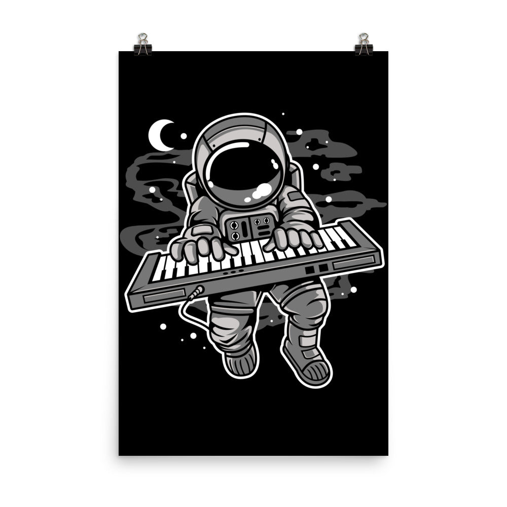 Astronaut Keyboard 2 - Matte Poster - 24 x 36