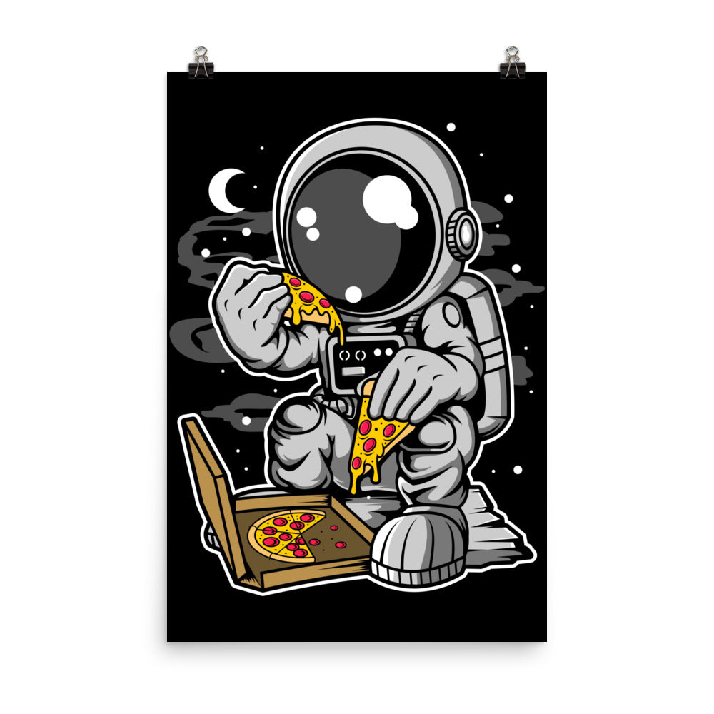 Astronaut Pizza - Matte Poster - 24 x 36