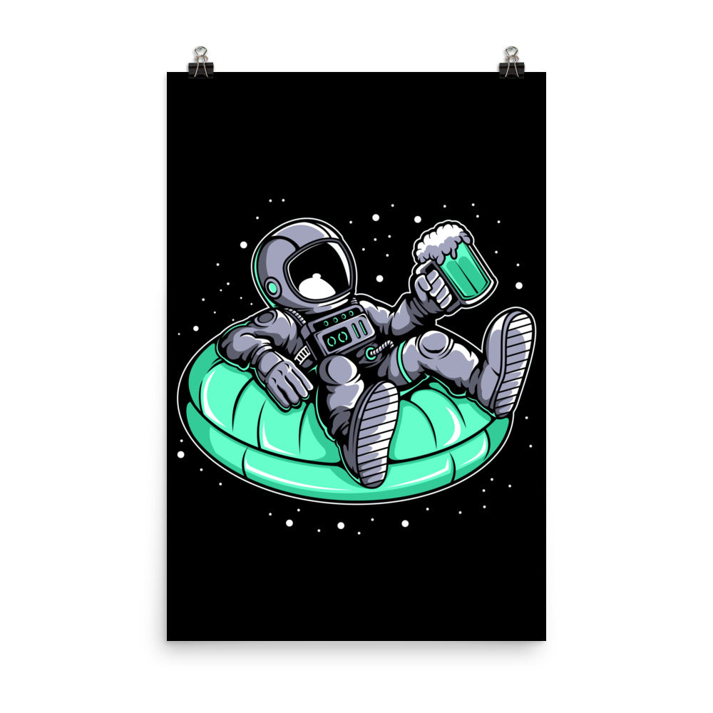 Astronaut Pool Float - Matte Poster - 24 x 36