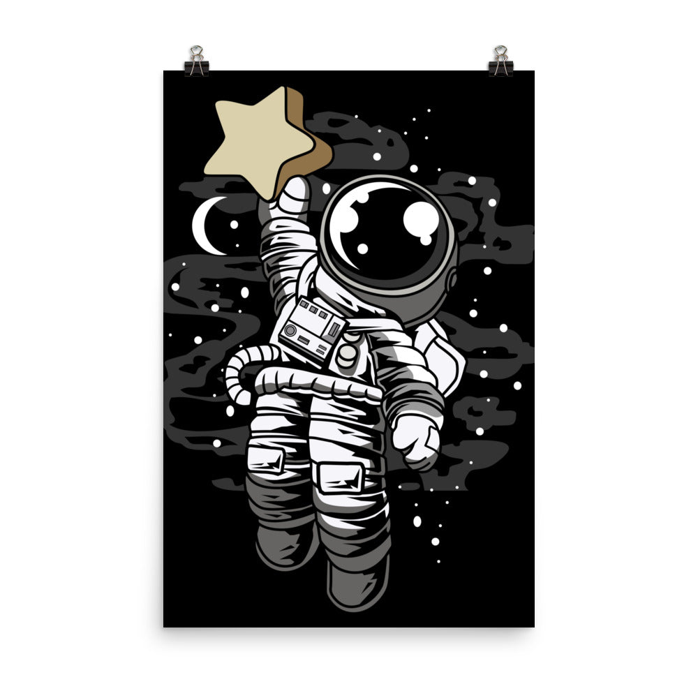 Astronaut Reach the Star - Matte Poster - 24 x 36