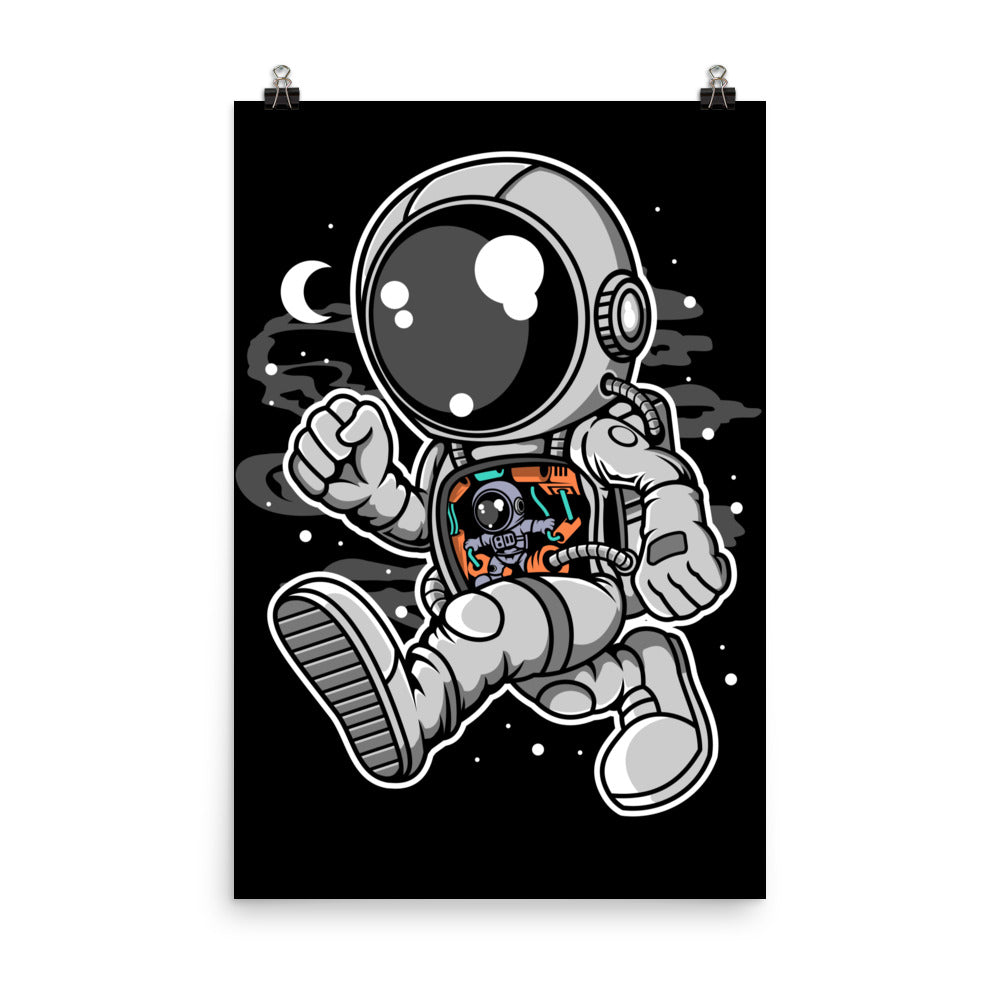 Astronaut Robotic Machine - Matte Poster - 24 x 36