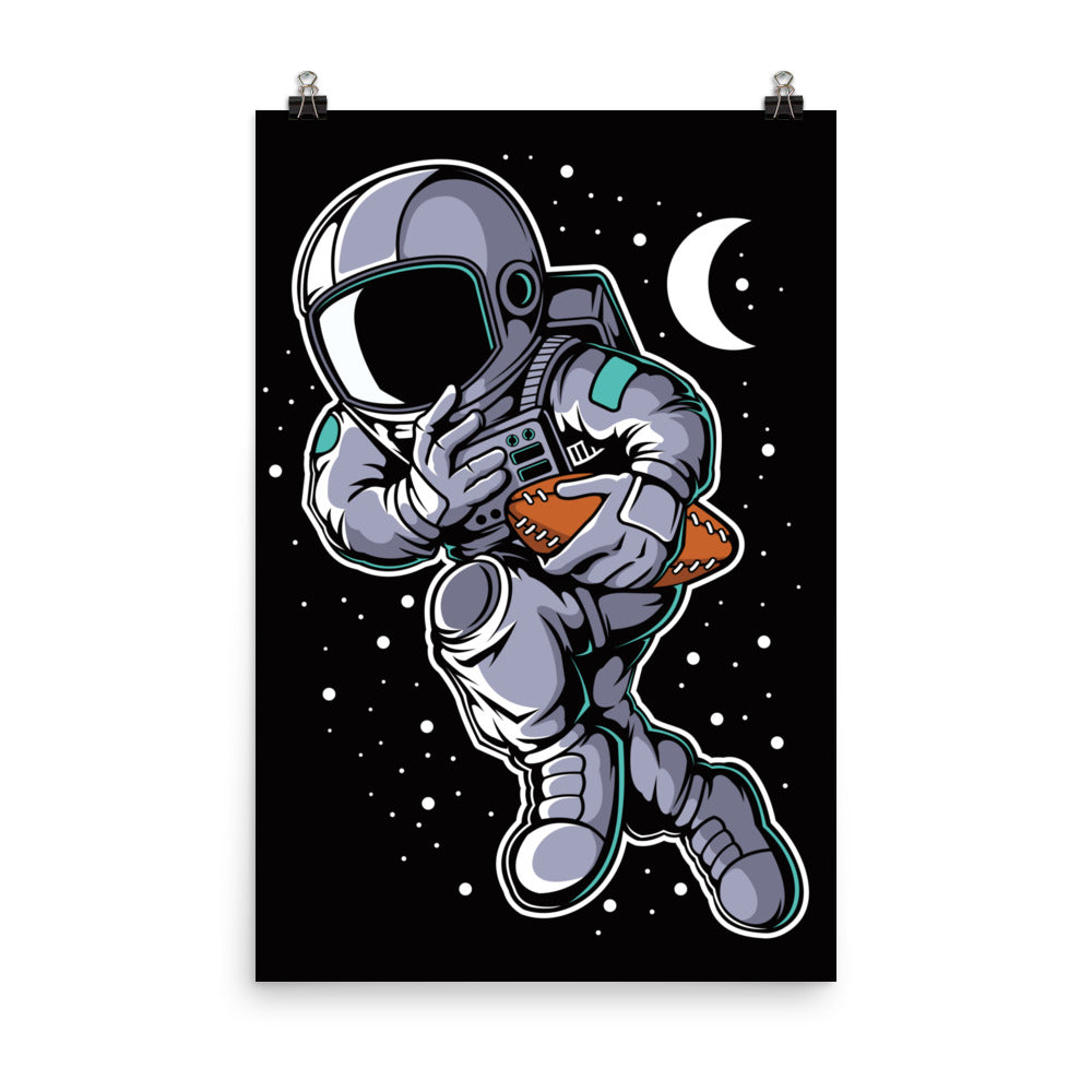 Astronaut Rugby - Matte Poster - 24 x 36