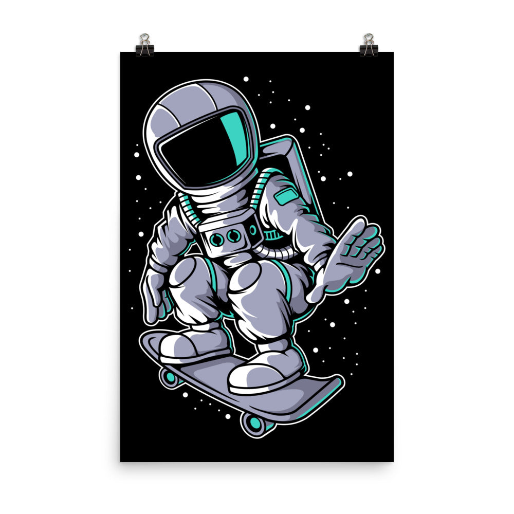 Astronaut Skater - Matte Poster - 24 x 36