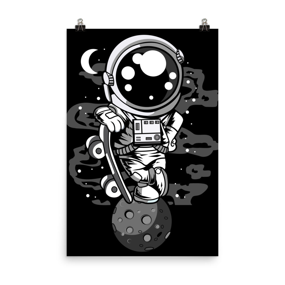 Astronaut Skater Boy - Matte Poster - 24 x 36