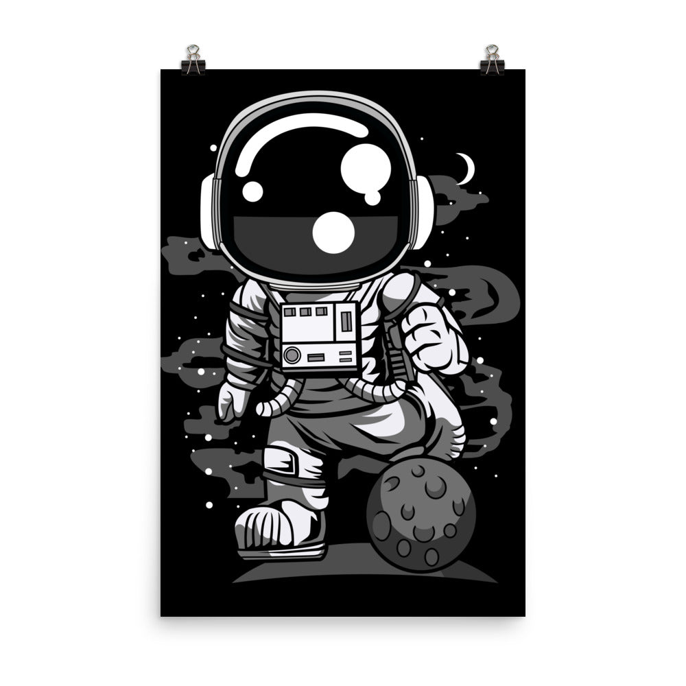 Astronaut Soccer - Matte Poster - 24 x 36