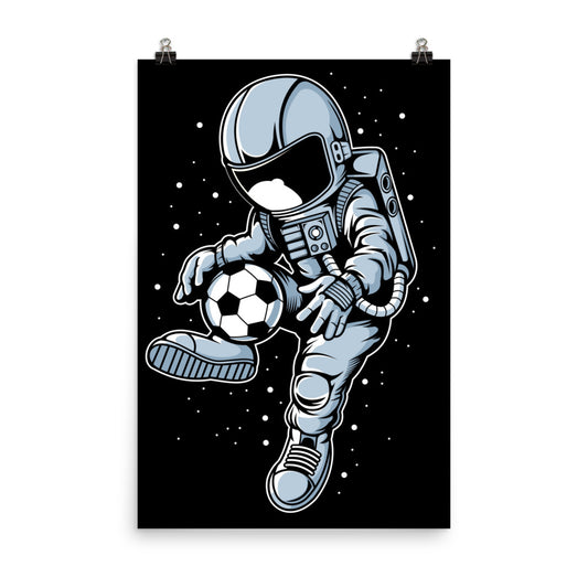 Astronaut Soccer Player - Matte Poster - 24 x 36