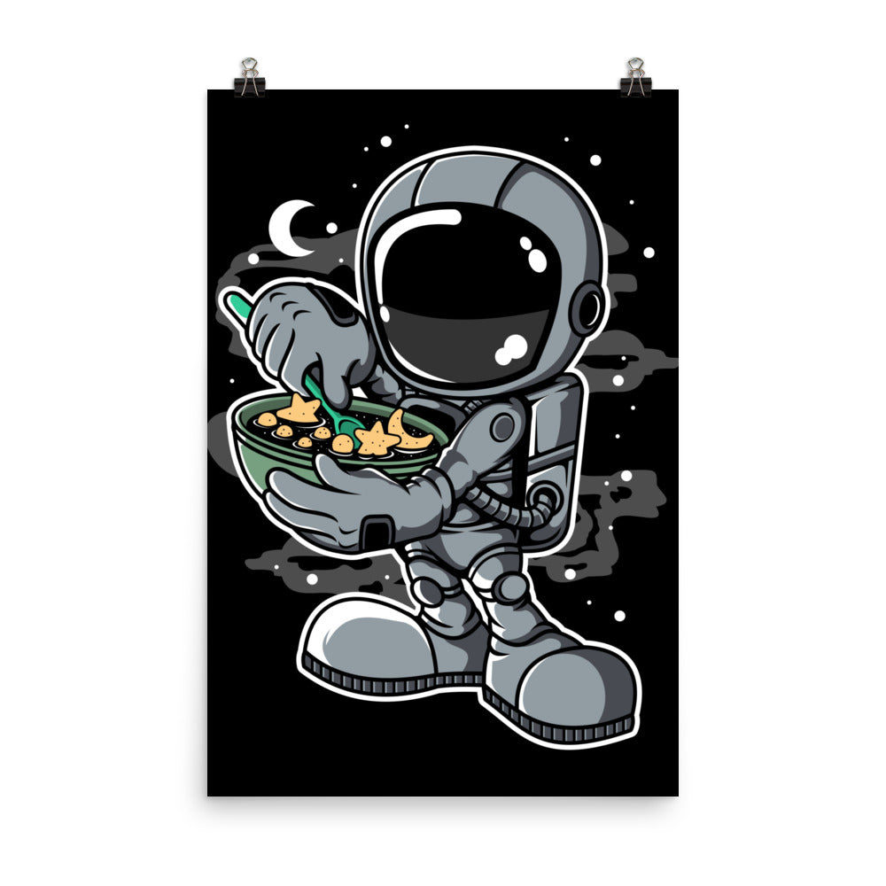 Astronaut Star Flakes - Matte Poster - 24 x 36