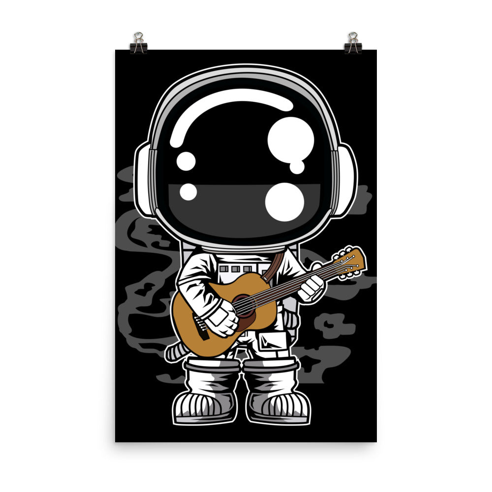 Astronaut Acoustic Guitar - Matte Poster - 24 x 36