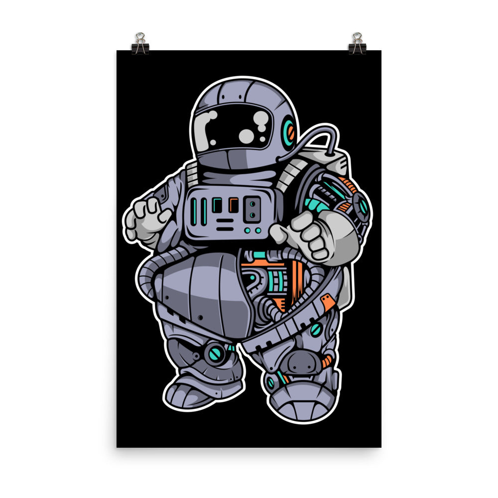 Astronaut Plump Robot - Matte Poster - 24 x 36