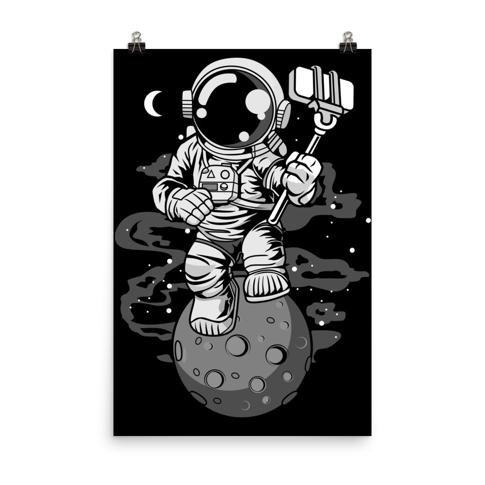 Astronaut Selfie - Matte Poster - 24 x 36